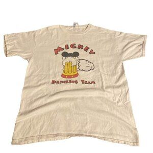 Disney Mickey Beer Funny T-Shirt Size Youth L Adult M